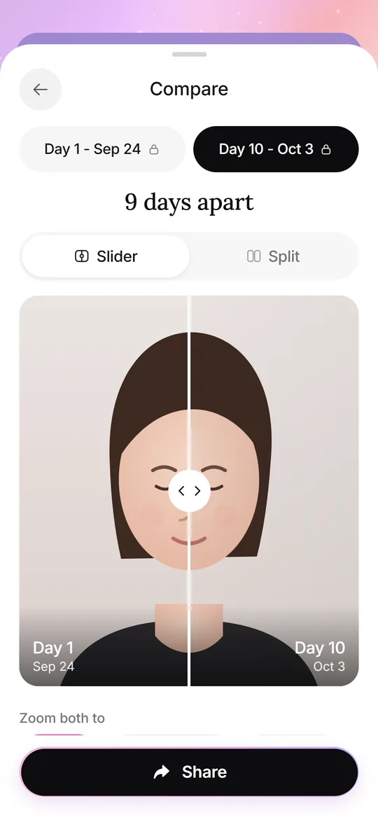 Two photos side by side